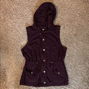 Maurices Deep Purple Hooded Vest